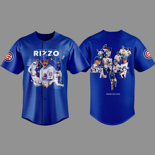 Anthony Rizzo Cubs Retirement Thank You Memories Jersey
