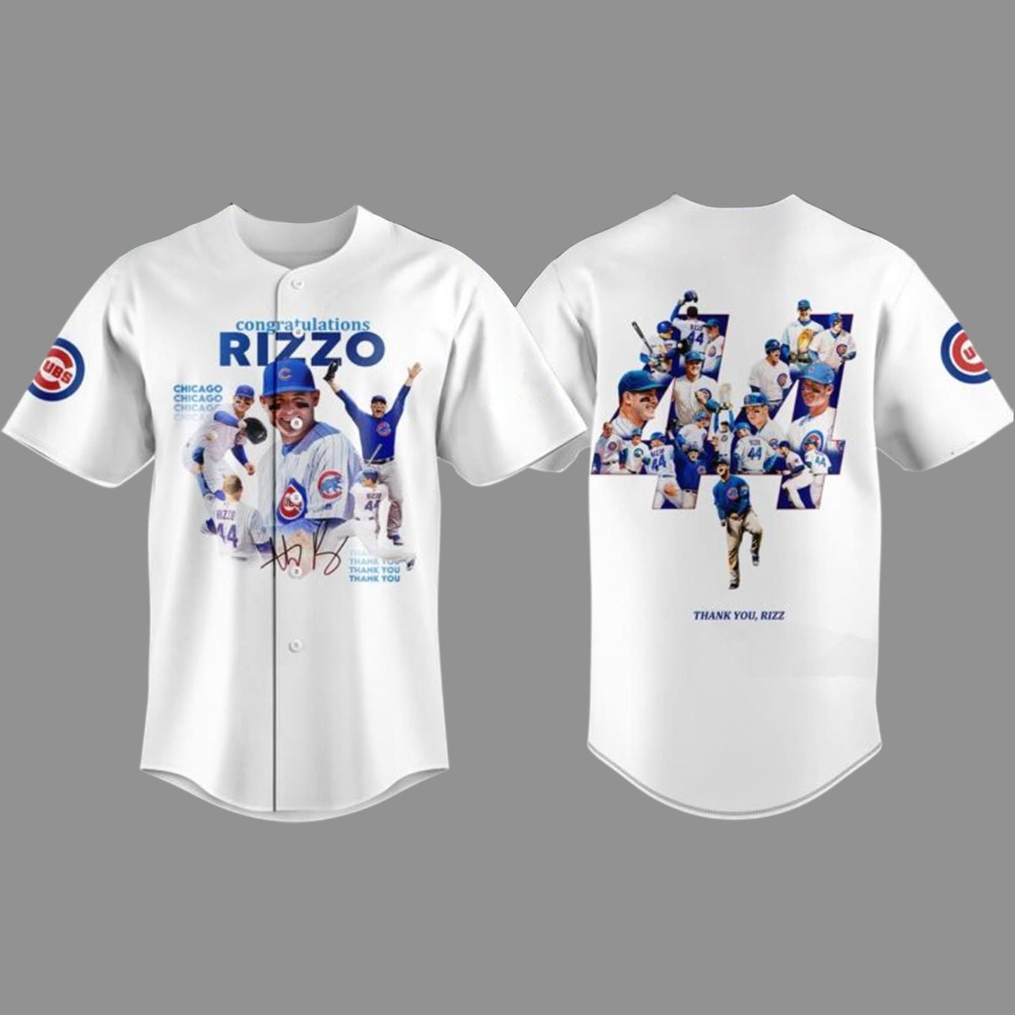 Anthony Rizzo Cubs Retirement Thank You Memories Jersey