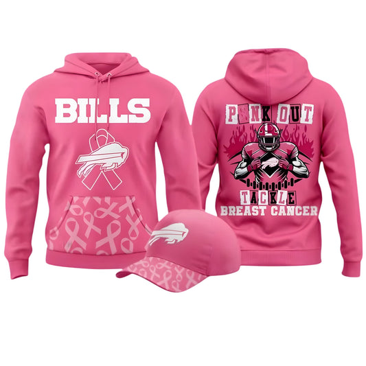 Bills Pink Out Tackle Breast Cancer 2025 Hoodie