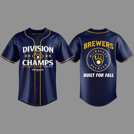 Brewers 2025 Nl Central Champions Built For Fall Jersey