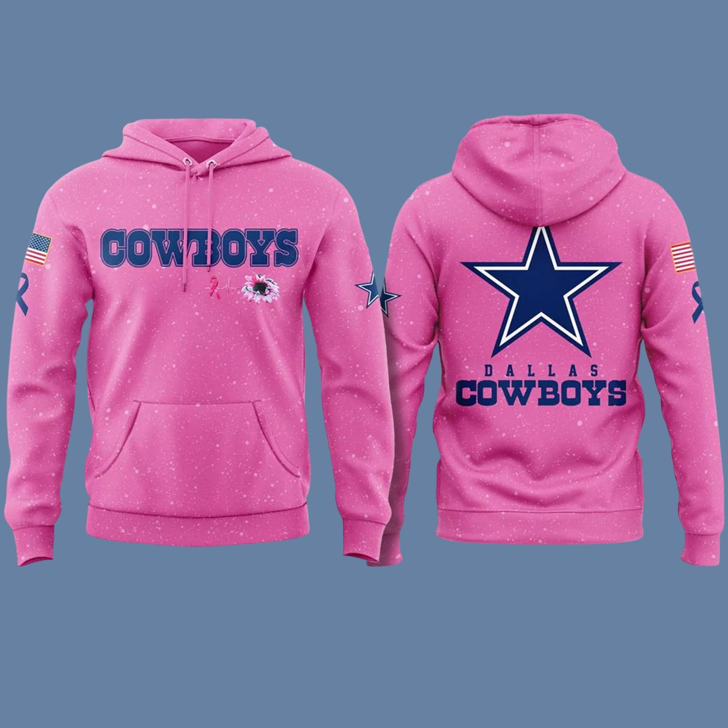Cowboys 2025 Breast Cancer Awareness Pink Hoodie