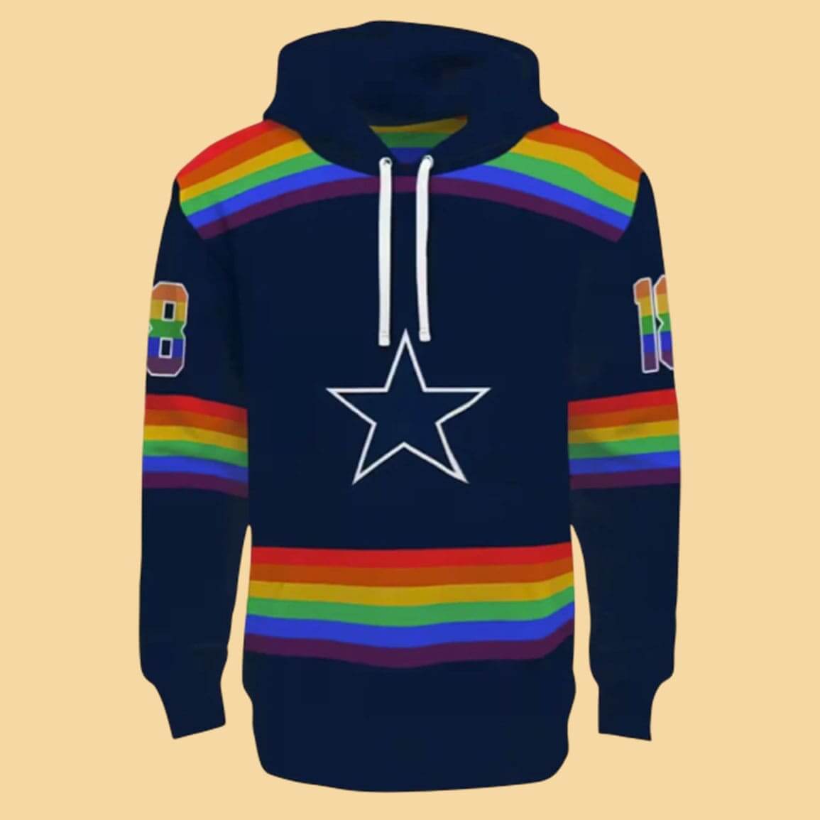 Cowboys Rainbow Custom Hoodie