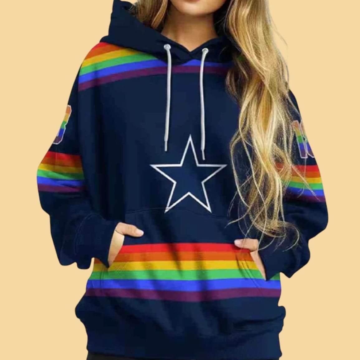 Cowboys Rainbow Custom Hoodie