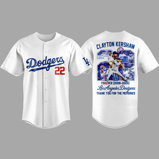 Dodgers Thank You For The Memories Clayton Kershaw Jersey