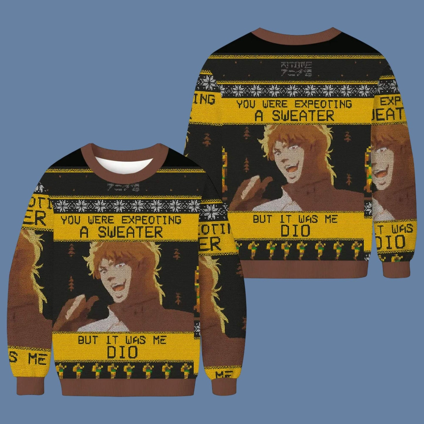 It Was Me Dio Jojo's Bizarre Adventure Ugly Christmas Sweater