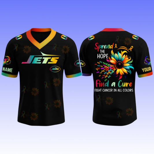 Jets x Fight Cancer in All Colors Football Jersey