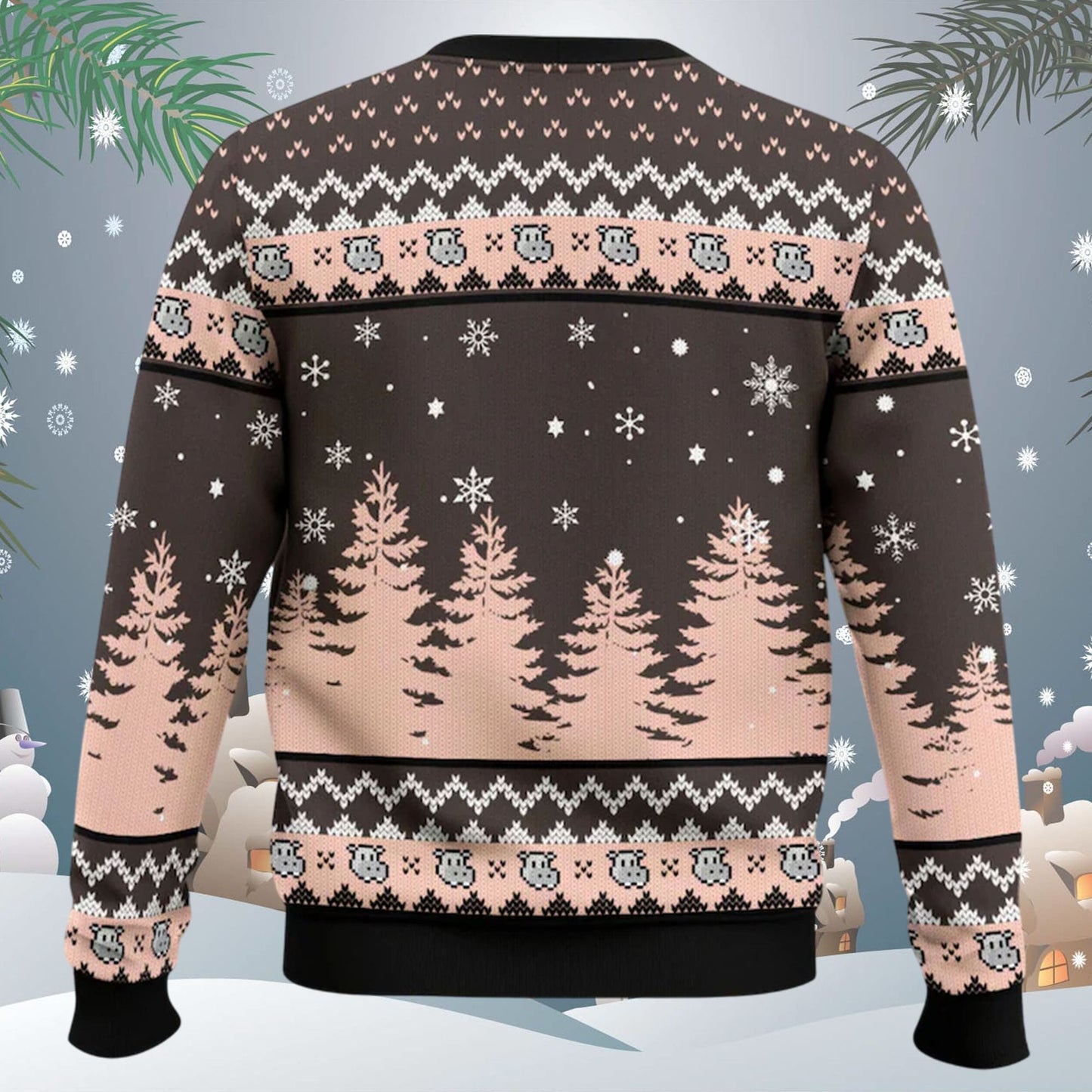 Moo Deng First Of All I'm A Delight Ugly Christmas Sweater