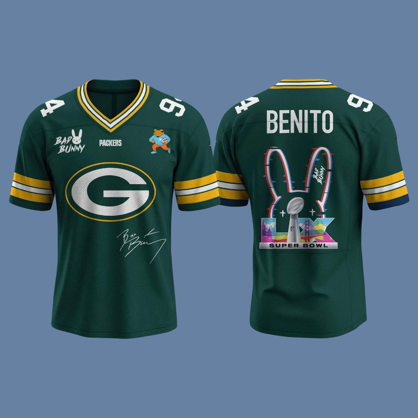 Packers x Bad Bunny Super Bowl 2026 Customized Jersey