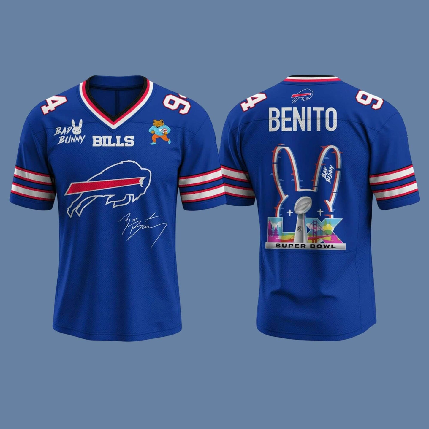 Bills x Bad Bunny Super Bowl 2026 Customized Jersey