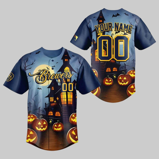 Brewers x Halloween Haunted Castle Custom Jersey