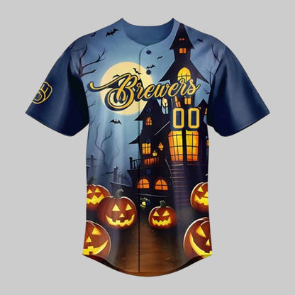 Brewers x Halloween Haunted Castle Custom Jersey