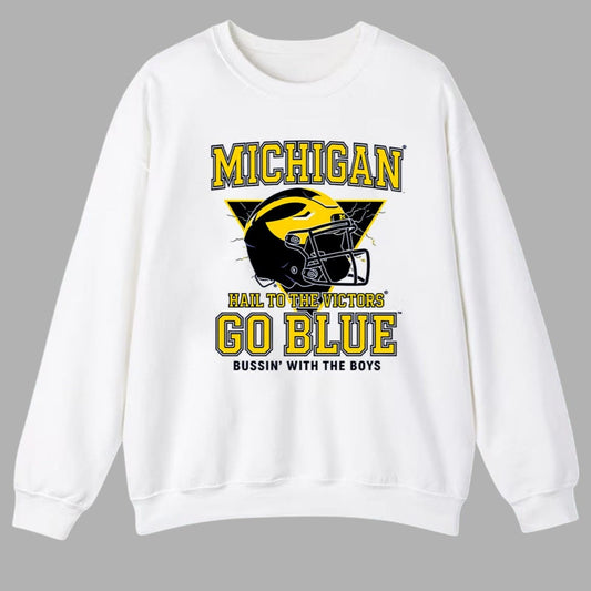 Bussin Michi Hall To The Victors Go Blue Shirt