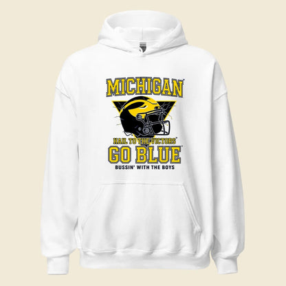 Bussin Michi Hall To The Victors Go Blue Shirt