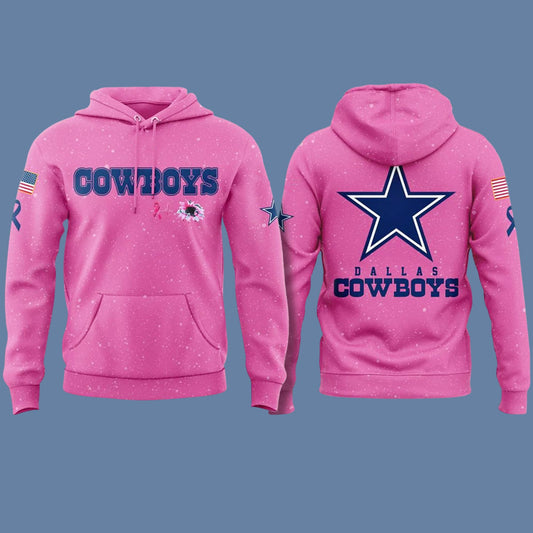 Cowboys 2025 Breast Cancer Awareness Pink Hoodie