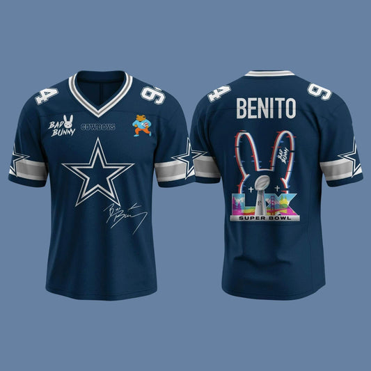 Cowboys x Bad Bunny Super Bowl 2026 Customized Jersey