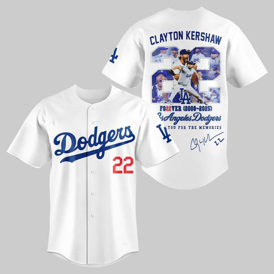 Dodgers Clayton Kershaw Forever 2000 2025 Thanks For The Memories Jersey