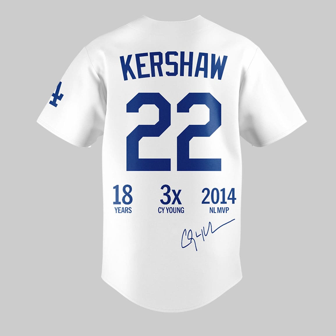 Dodgers Clayton Kershaw Thanks For The Memories Jersey
