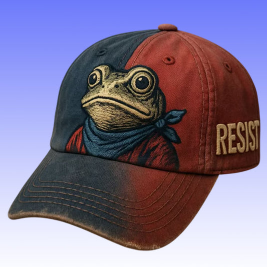 FDT Resist Portland Frog Print Vintage Hat