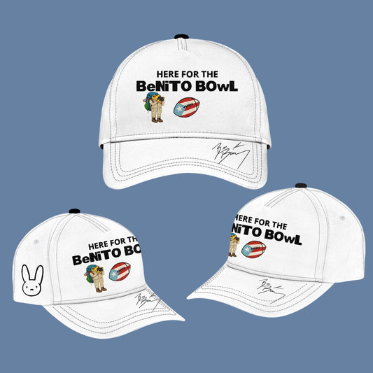 Here For The Benito Bowl Super Bowl Bad Bunny Hat