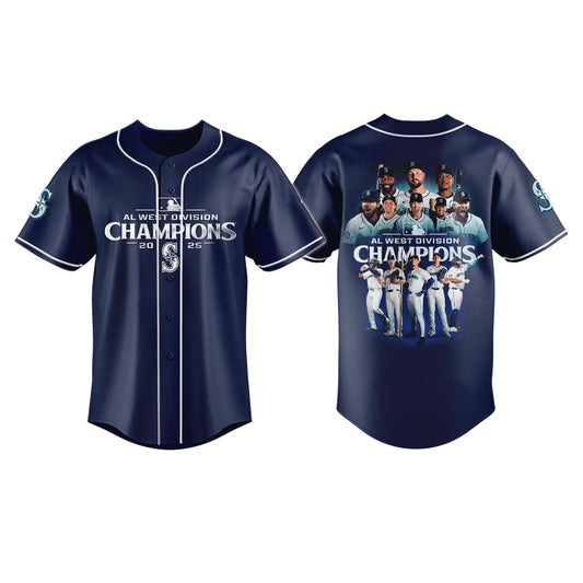 Mariners Al West Division Champions 2025 Postseason Jersey