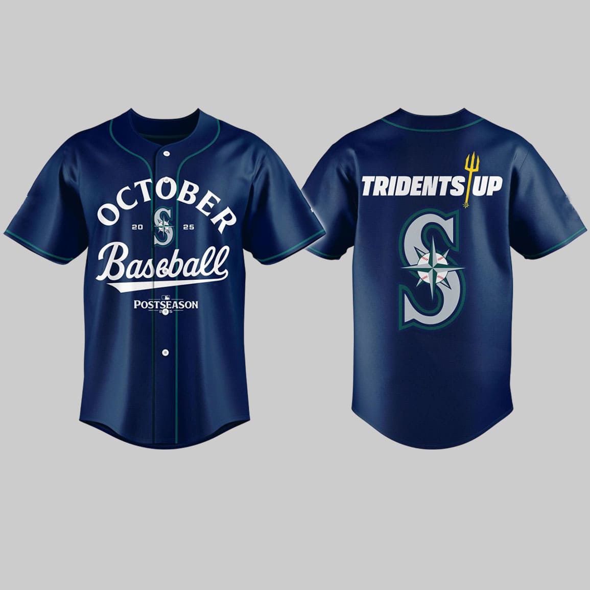 Mariners October Postseason Baseball Tridents Up 2025 Jersey
