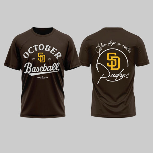 Padres Slam Diego In October Baseball 2025 Postseason Shirt