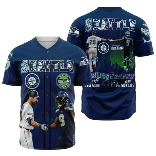 Seahawks X Mariners Raleigh X Walker 2025 Baseball Jersey