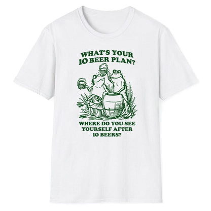 What's Your 10 Beer Plan Where Do You See Yourself After 10 Beers Shirt